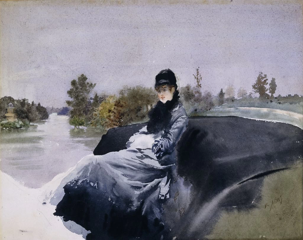 Giuseppe De Nittis - 119, Signora in Vettura